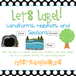 Label It! Landforms, Habitats, and Seasons (Freebie and Giveaway)