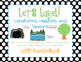 Label It! Landforms, Habitats, and Seasons (Freebie and Giveaway)