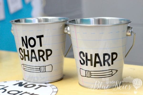 sharp and not sharp pencil cans
