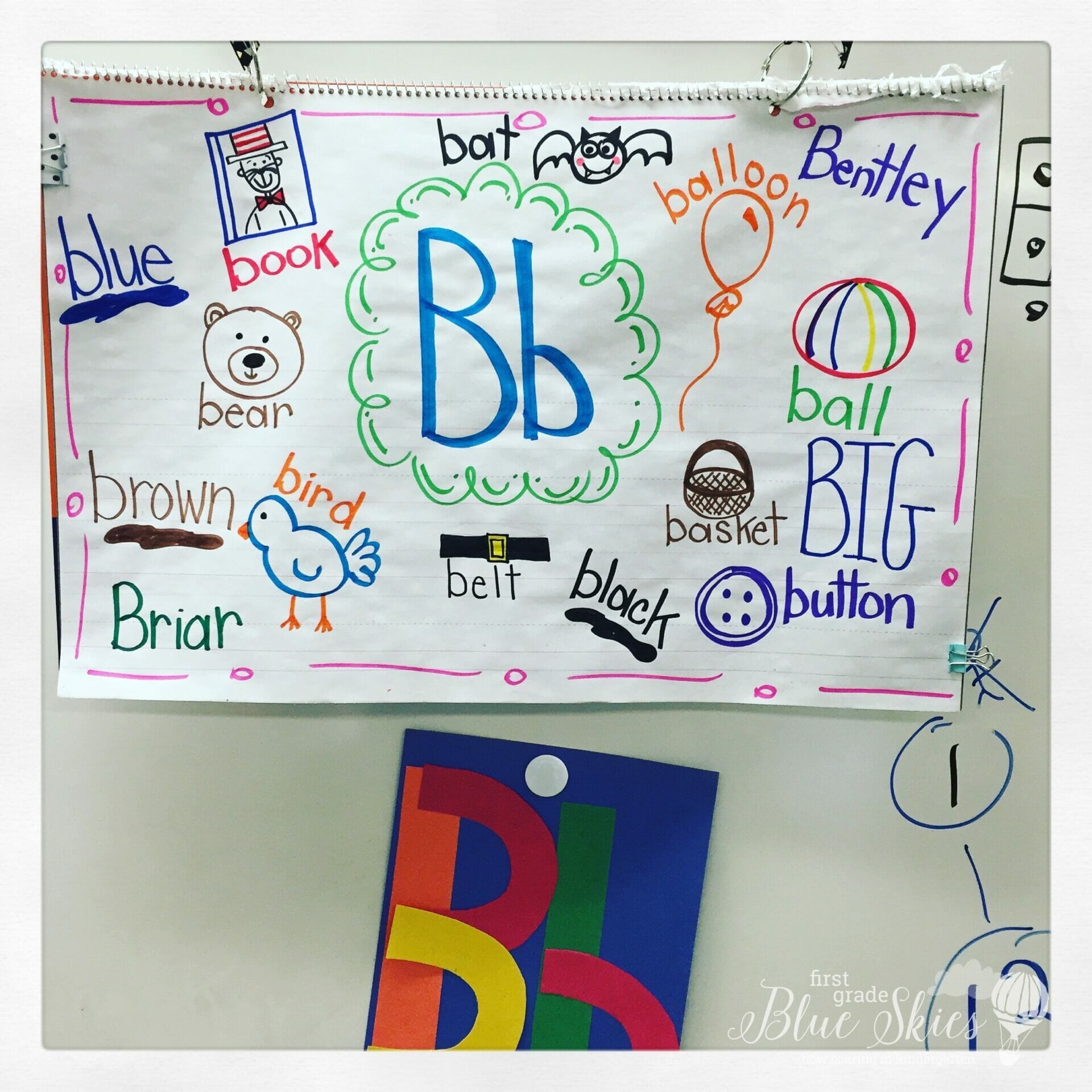 Letter B Anchor Chart : Blue Skies With Jennifer White