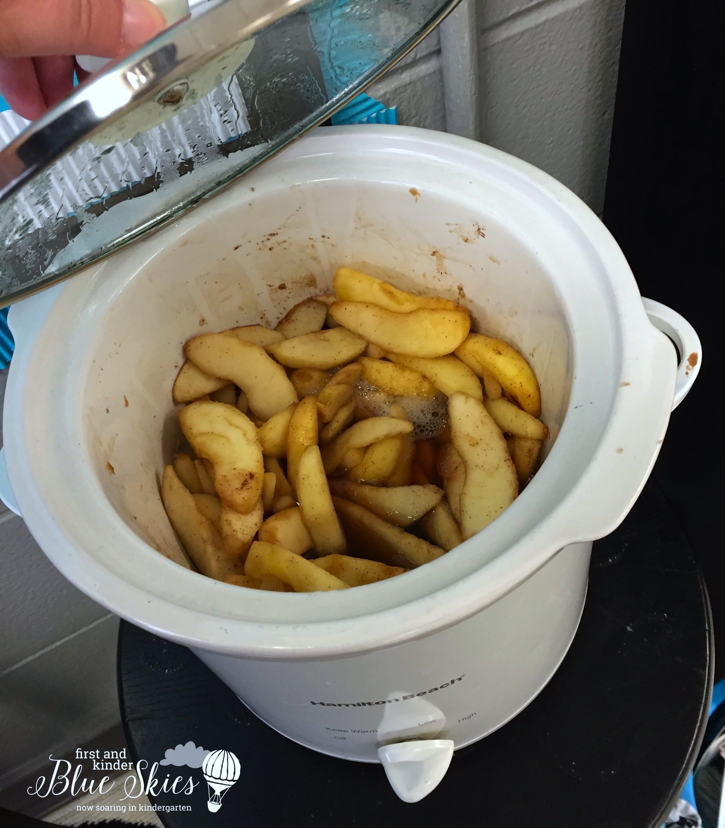 Apples and Crockpot Applesauce Blue Skies with Jennifer White