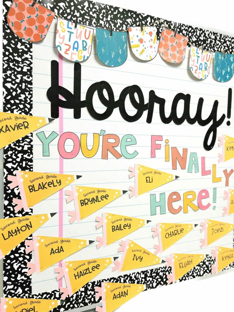 Bulletin Board and Cursive Alphabet