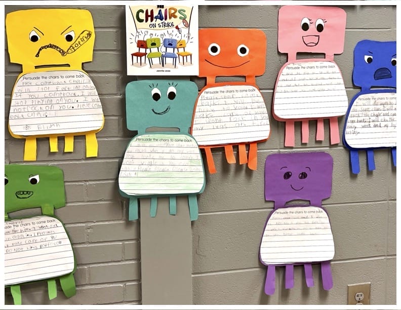 Chairs On Strike Writing Activity Blue Skies with Jennifer White