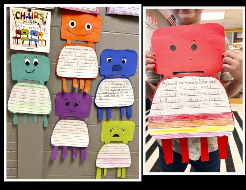 Chairs On Strike Writing Activity Blue Skies with Jennifer White